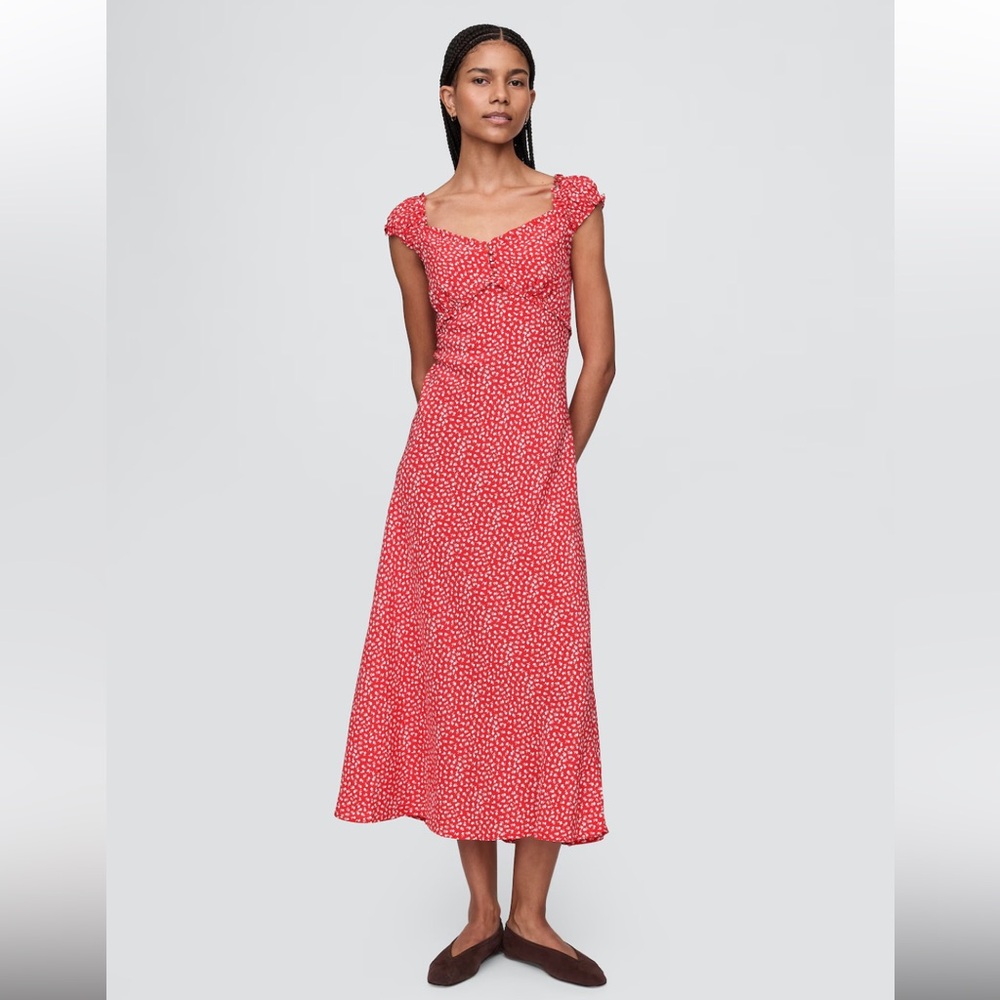 Crepe Sweetheart Maxi Dress